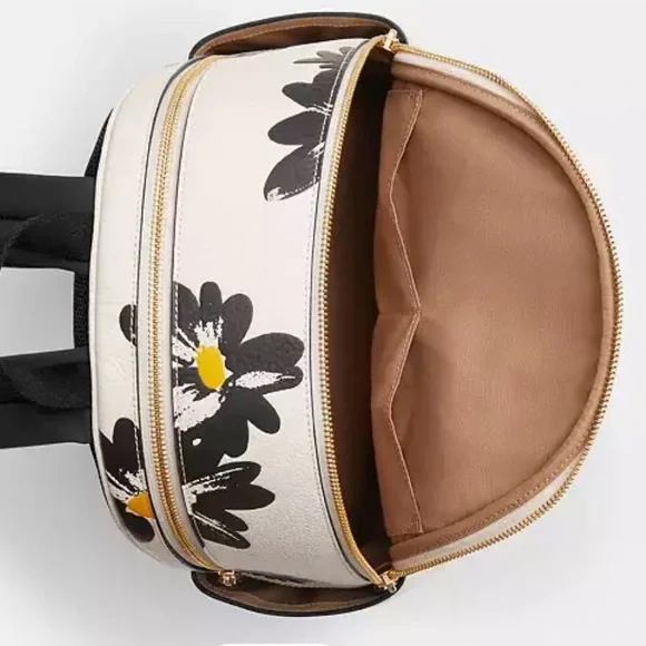 Coach Court Backpack and Mini Keychain Set Flower Print - Picture 5 of 15
